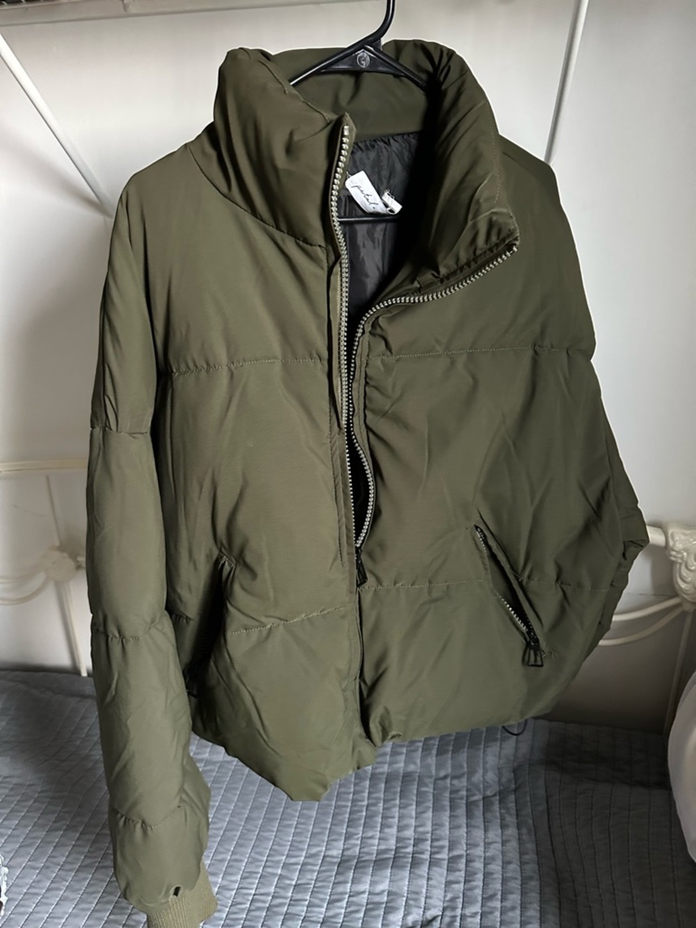 Petal & Pup Olive Green Puffer Jacket